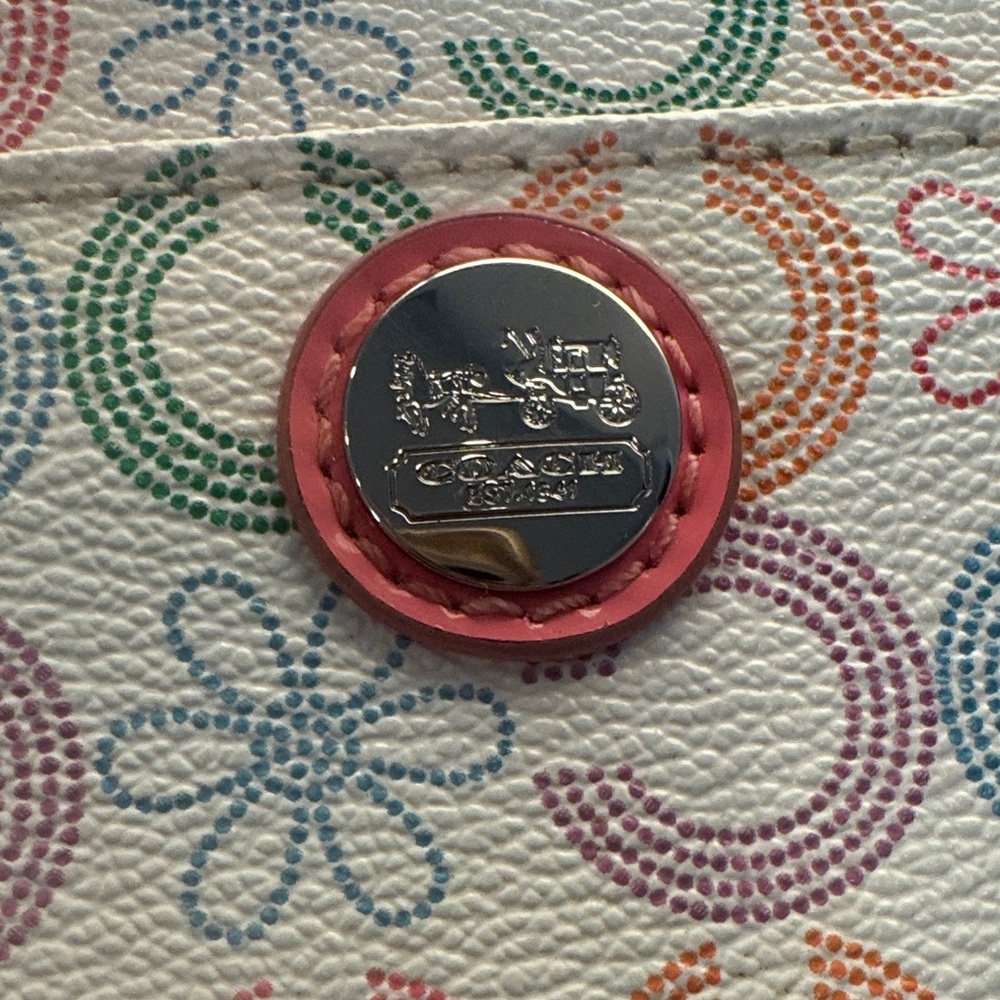Coach Multicolor Signature Pattern Wallet - Picture 2 of 9